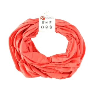 SCHAL RUNDSCHAL LACHS Loop Wickelschal 100% Polyester Sommer leicht