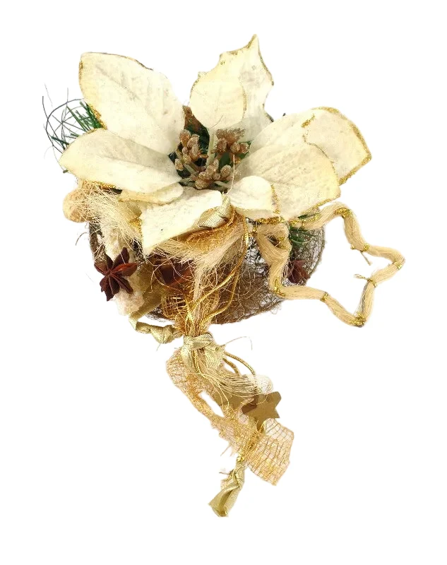 CASA - POADOR WEIHNACHTSSTRAUß creme Weihnachtsstern künstliche Accessoires
