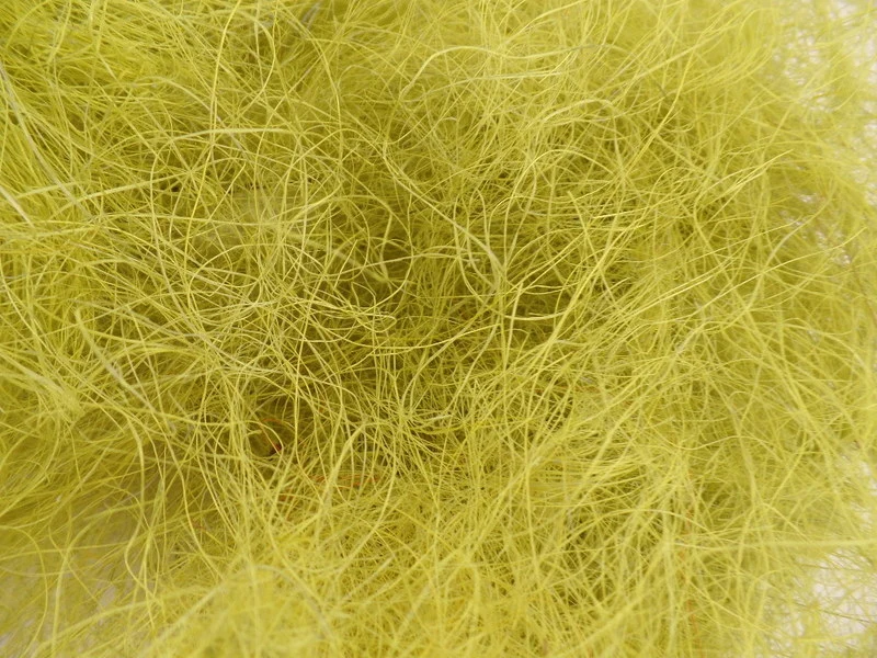 SISAL FEENHAAR gelbgrün lime 100 g gefärbt Trockenmaterial Floristik Dekoration – Bild 5