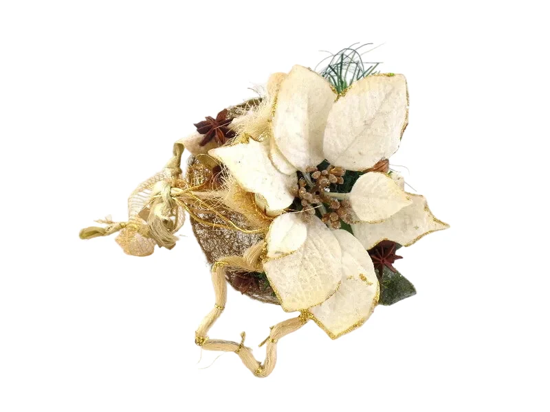 CASA - POADOR WEIHNACHTSSTRAUß creme Weihnachtsstern künstliche Accessoires – Bild 5