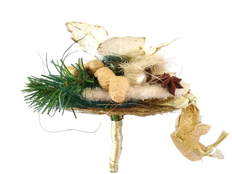 CASA - POADOR WEIHNACHTSSTRAUß creme Weihnachtsstern künstliche Accessoires – Bild 8