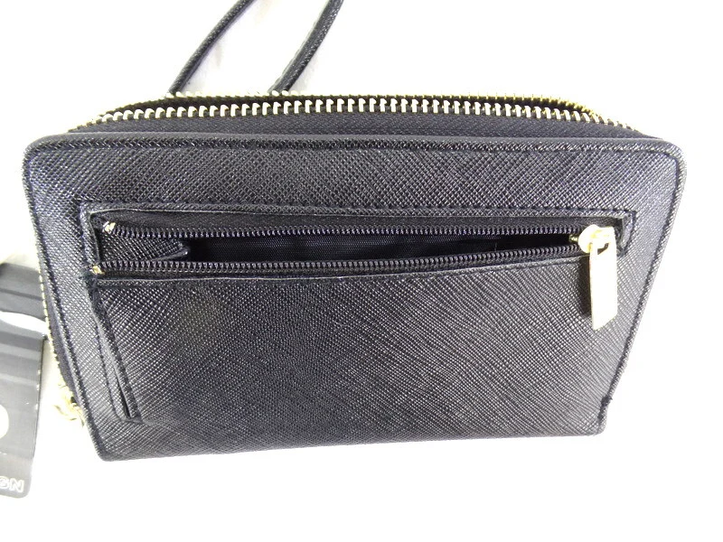 GELDBÖRSE PORTMONAIE Wallet Schwarz Etui New Design Querformat Fee Anhänger – Bild 9