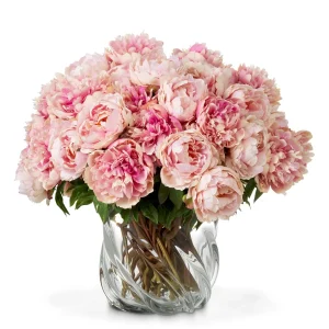 Kunstblumenstrauß Peonies real touch 48 pcs/2 varieties