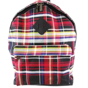 SCHULRUCKSACK ROT KARIERT Heritage Authentic Rucksack rot mit Laptopfach abgerundet