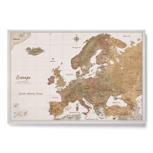 Pinnwand Europakarte Leinwandbild Helles