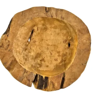 Teak Holz Schale Massivholz XXL 60 cm Dekoschale rund Massiv rustikal Natur Dijk