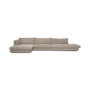 Bloom 3-Sitzer-Sofa mit Chaiselongue rechts, Open End und Sockel