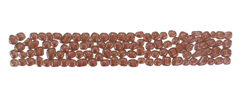 CASA - POADOR BORDÜRE Glasmosaik Polygonal Braun 1 Streifen glänzend unregelmäßig Mosaik
