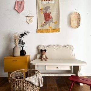 Mia – entzückende Shabby Chic Kindersitzbank mit 1 Lade