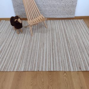 Schafwollteppich Trend natur gestreift, gewalkt 170/240 cm