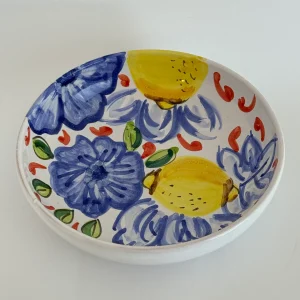 Teller tief (Schale) aus Keramik - "Fiori é Limoni" D20