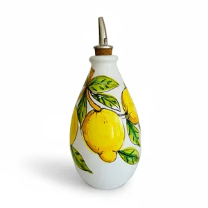 Sizilianische Keramik-Ölflasche – Limone | ca. 18 cm