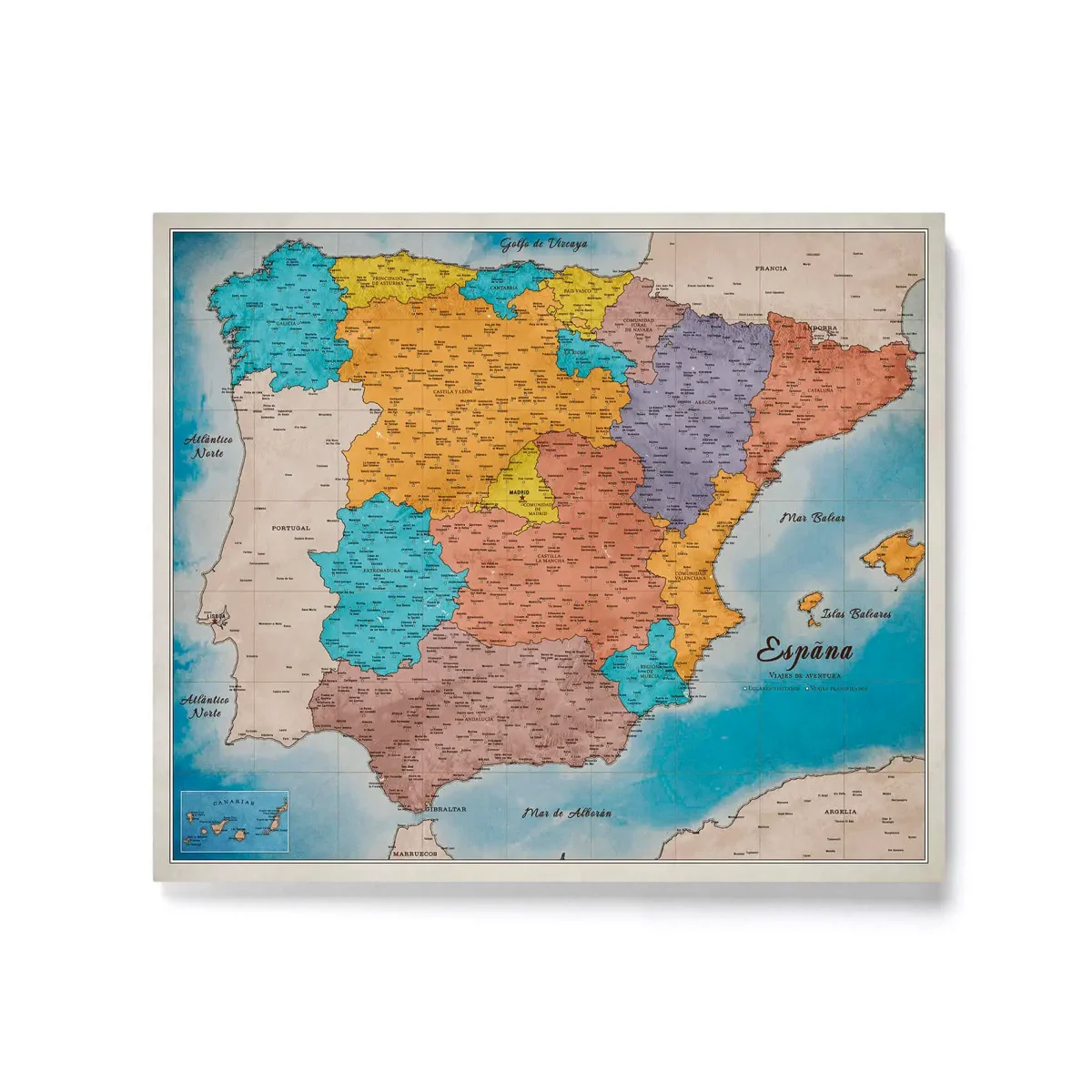 Korkkarte von Spanien Multicolor – Bild 2