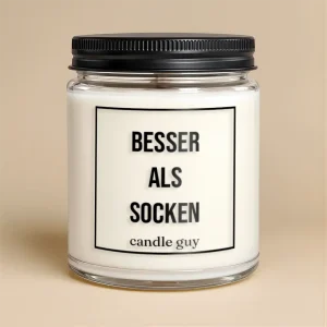 Kerze mit Spruch | Besser als Socken