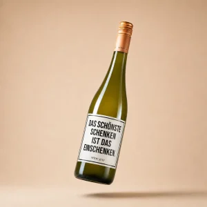 Weißwein mit Spruch | Das schönste Schenken ist das Einschenken.