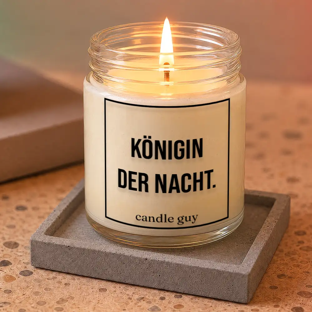 Kerze mit Spruch | Königin der Nacht. – Bild 3