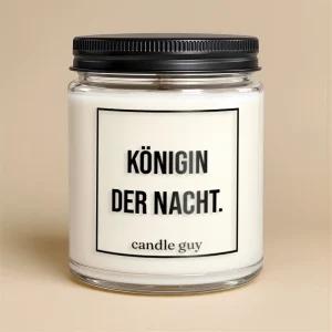Kerze mit Spruch | Königin der Nacht.