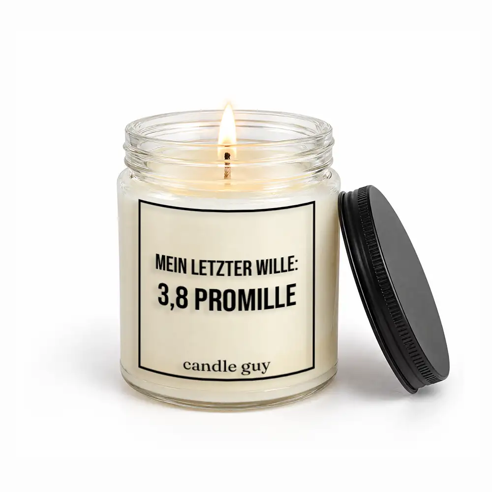 Kerze mit Spruch | Mein letzter Wille: 3,8 Promille – Bild 6