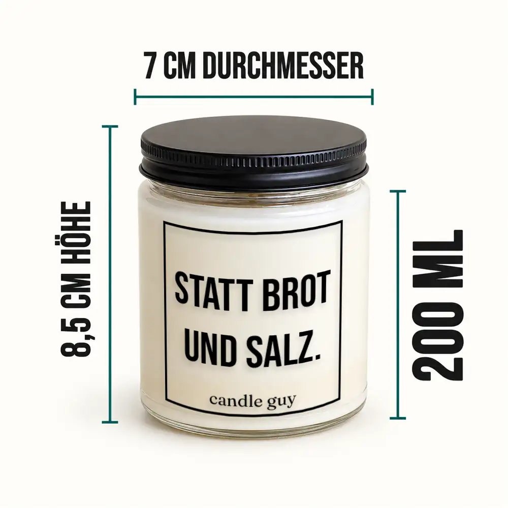 Kerze mit Spruch | Statt Brot und Salz – Bild 7