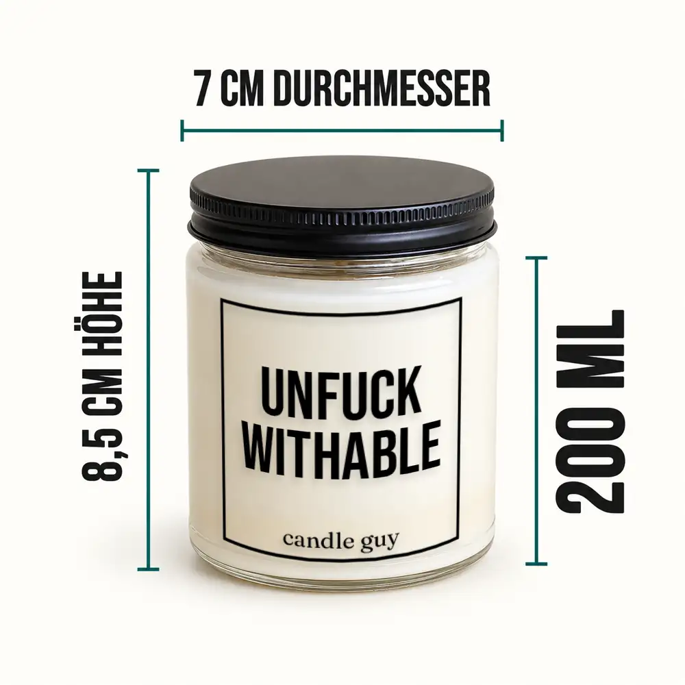 Kerze mit Spruch | Unfuckwithable. – Bild 7
