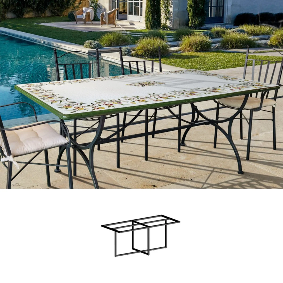 Gartentisch Olive, 200 × 100 cm